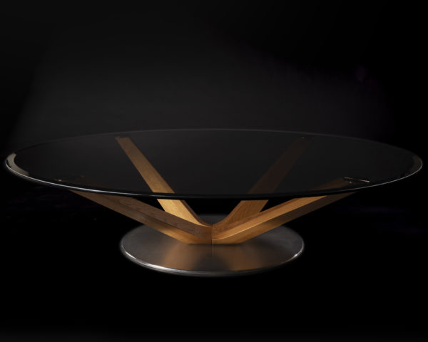 X-LINE DUO Massivholz Couchtisch