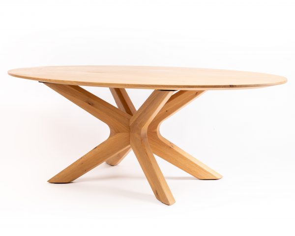 X-LINE CROSS Massivholz-Couchtisch