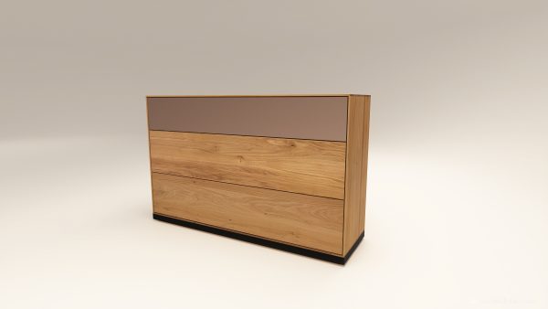 MATTINA Massivholzkommode mit drei Schubladen