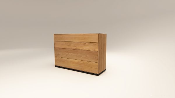 MATTINA vierschübige Massivholz-Kommode