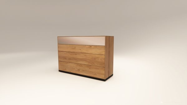 MATTINA vierschübige Massivholz-Kommode
