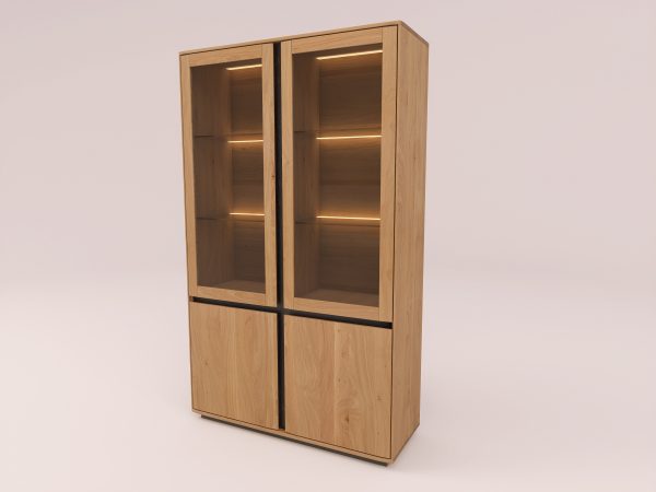 EASTWOOD Vitrinenschrank aus Massivholz – 154135