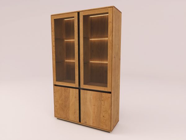 EASTWOOD Vitrinenschrank aus Massivholz – 154135