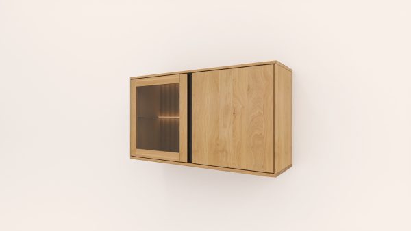 EASTWOOD Massivholz-Wandvitrine – 155130/155131