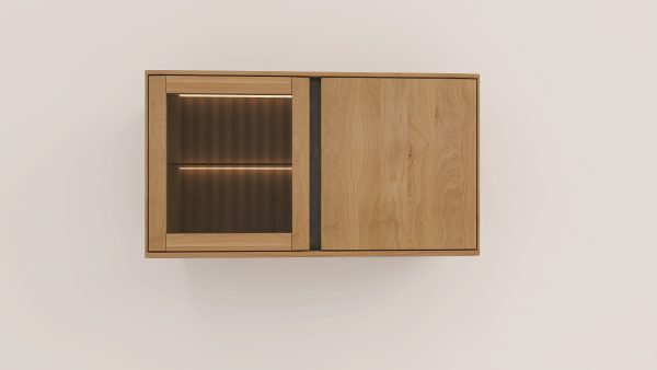 EASTWOOD Massivholz-Wandvitrine – 155130/155131