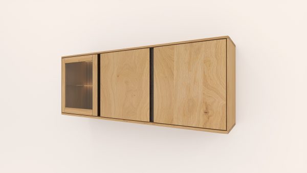 EASTWOOD Massivholz-Wandvitrine – 155135/155136